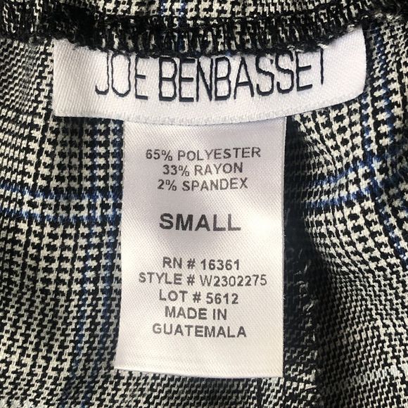 Joe Benbasset Pull On Plaid Pants  Women’s Small Elastic waist with Tie front - Picture 4 of 9